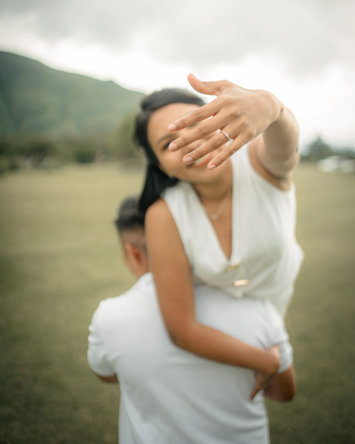 La pareja en el campo